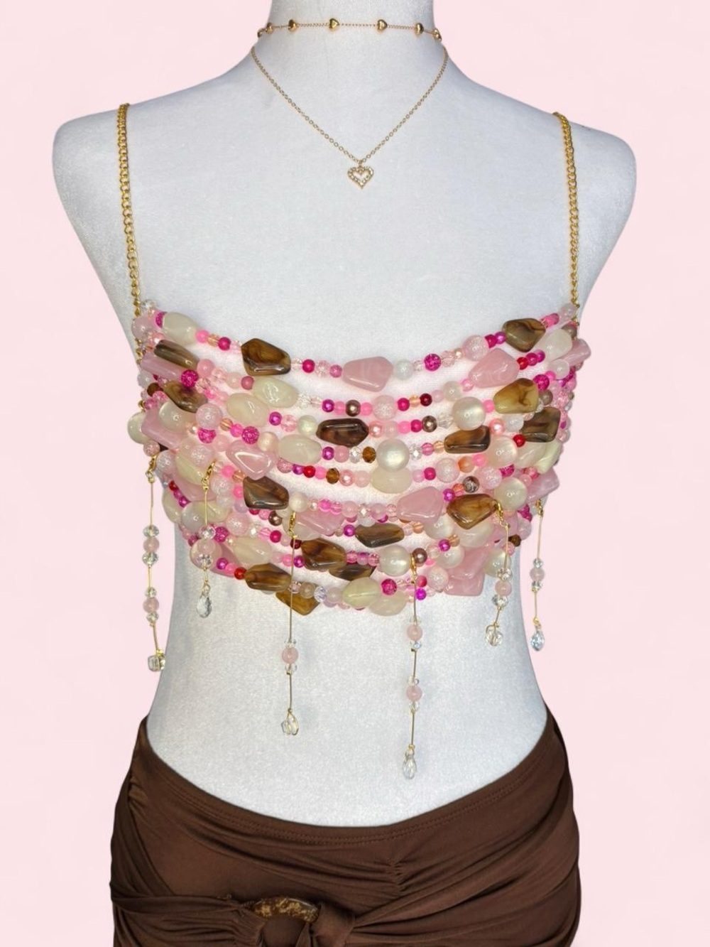 Fully Beaded Top Handmade